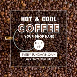 Online Editable Hot and Cool Coffee Instagram Post