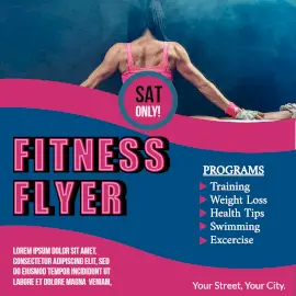 Online Editable Fitness Programs for Ladies Instagram Post