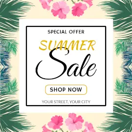 Online Editable Fashion Summer Sale Instagram Post