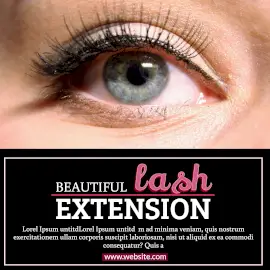 Online Editable Eyelash Extensions Salon Instagram Post