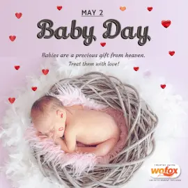 Online Editable Baby Day May 2 Instagram Post