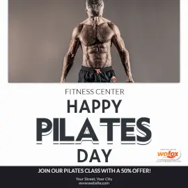 Online Editable Happy Pilates Day Instagram Post