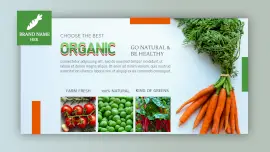 Online Editable Farm Fresh and Organic Facebook Food Event Cover