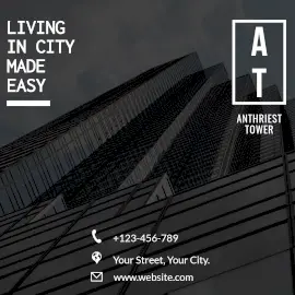 Online Editable Skyscraper Homes For Sale Instagram Post