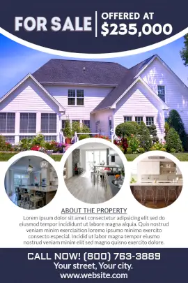 Online Editable House for Sale with Property Detail Pinterest Graphic