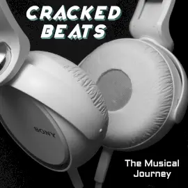 Online Editable Monochromatic Cracked Beats CD Cover