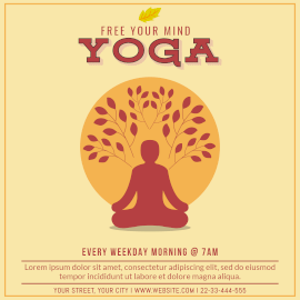 Online Editable Yoga For Inner Peace Instagram Post