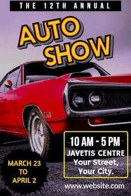 Online Editable Annual Auto Show Instagram Post