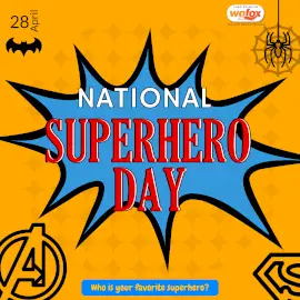Online Editable National Superhero Day April 28 Instagram Post