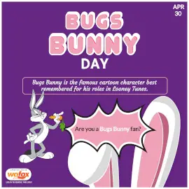 Online Editable Bugs Bunny Day April 30 Instagram Post