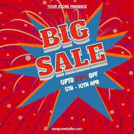 Online Editable Abstract Big Sale Instagram Post