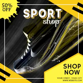 Online Editable Sports Shoe Store Instagram Post