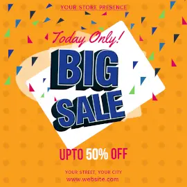 Online Editable Party Flag Pattern Big Sale Offer Instagram Post