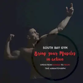 Online Editable Built Your Muscle South Bay Gym Instagram Post