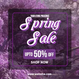 Online Editable Magenta Spring Sale Offer Instagram Post