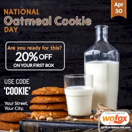 Online Editable National Oatmeal Cookie Day April 30 Instagram Post