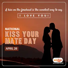 Online Editable National Kiss Your Mate Day April 28 Social Media Post