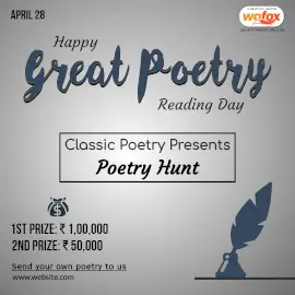 Online Editable Great Poetry Reading Day April 28 Instagram Post