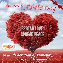 Online Editable Global Love Day May 1 Instagram Post