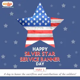 Online Editable Happy National Silver Star Service Banner Day May 1 Instagram Post