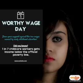 Online Editable Worthy Wage Day May 1 Instagram Post