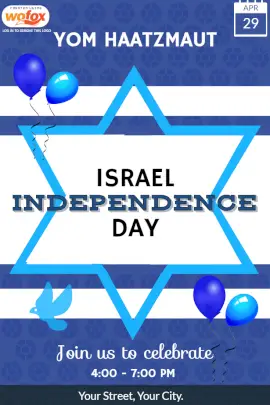 Online Editable Independence Day (Israel) Instagram Post