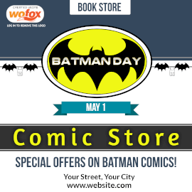 Online Editable Batman Day May 1 Instagram Post