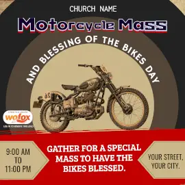 Online Editable The Blessing of the Bikes Instagram Post