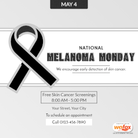 Online Editable National Melanoma Monday Social Media Post