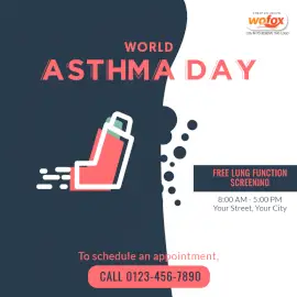 Online Editable World Asthma Day Social Media Post