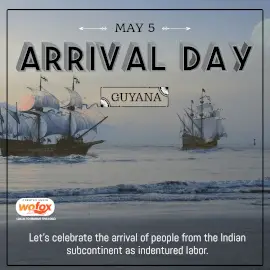 Online Editable Indian Arrival Day in Guyana May 5 Instagram Post