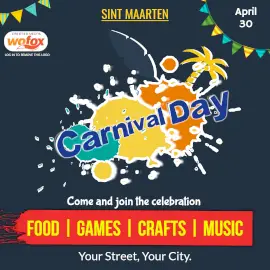 Online Editable Carnival Day in Sint Maarten April 30 Instagram Post
