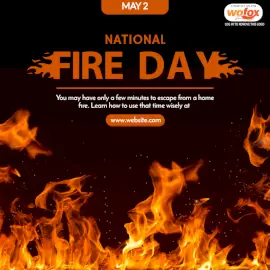 Online Editable National Fire Day May 2 Social Media Post