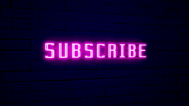 Online Editable Neon Sign Board Social Media CTA Logo Outro
