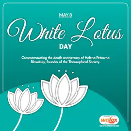 Online Editable White Lotus Day May 8 Social Media Post