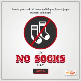 Online Editable No Socks Day May 8 Social Media Post