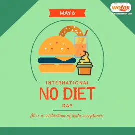 Online Editable International No Diet Day May 6 Social Media Post