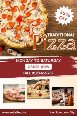Online Editable Pizza Sale Pinterest Graphic