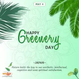 Online Editable Happy Greenery Day in Japan May 4 Instagram Post