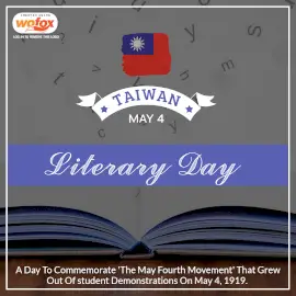 Online Editable Literary Day in Taiwan May 4 Instagram Post