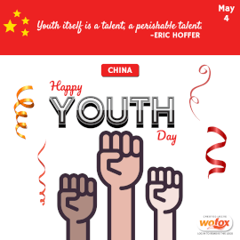 Online Editable Youth Day in China May 4 Instagram Post