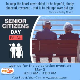 Online Editable Senior Citizens Day in Palau May 5 Instagram Post