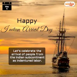 Online Editable Indian Arrival Day in Guyana May 5 Instagram Post