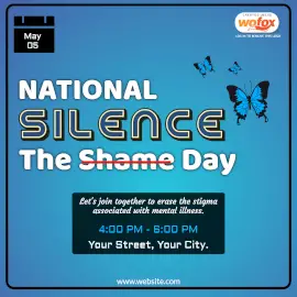 Online Editable National Silence the Shame Day May 5 Instagram Post