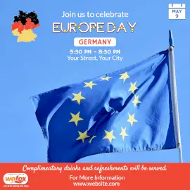 Online Editable Europe Day in Germany May 9 Instagram Post