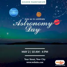Online Editable International Astronomy Day Social Media Post