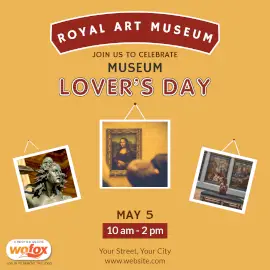 Online Editable Museum Lover's Day May 5 Instagram Post