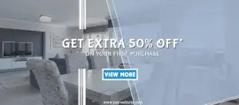 : Online Editable Interior Design Offer Facebook Cover