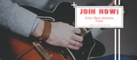 Online Editable Guitar Music Class Facebook Cover