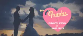 Online Editable Wedding Thanksgiving Facebook Cover